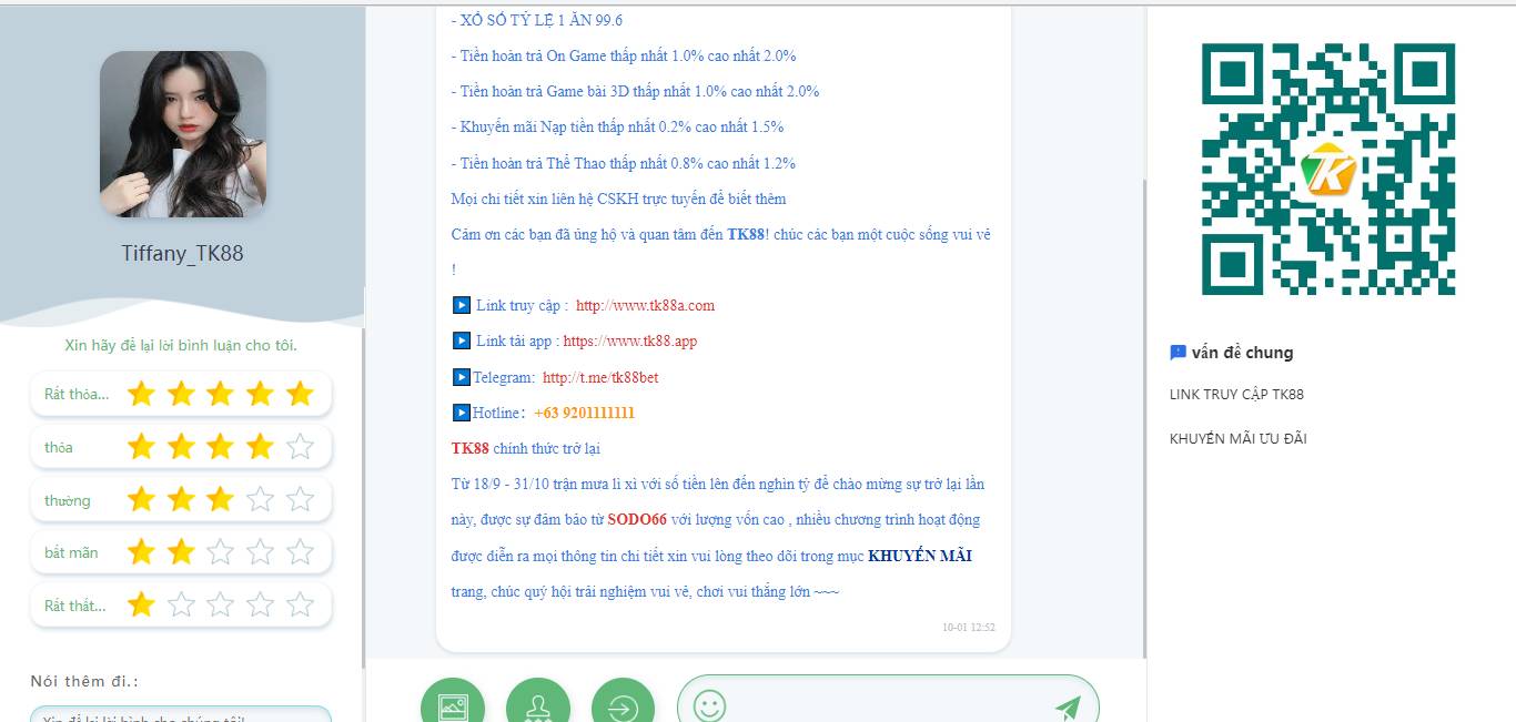 hỗ trợ tk88